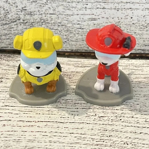 Other - Paw Patrol 1” Figures Rubble And Marshall Viacom